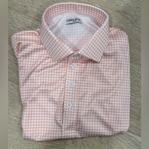Collars & Co. - Orange Check Polo Shirt